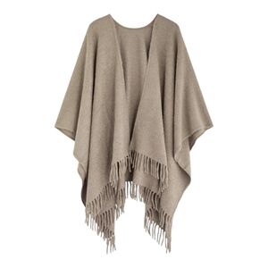 Eileen Fisher Bouclé Alpaca-blend Shawl - Taupe - One Size $398 NWT